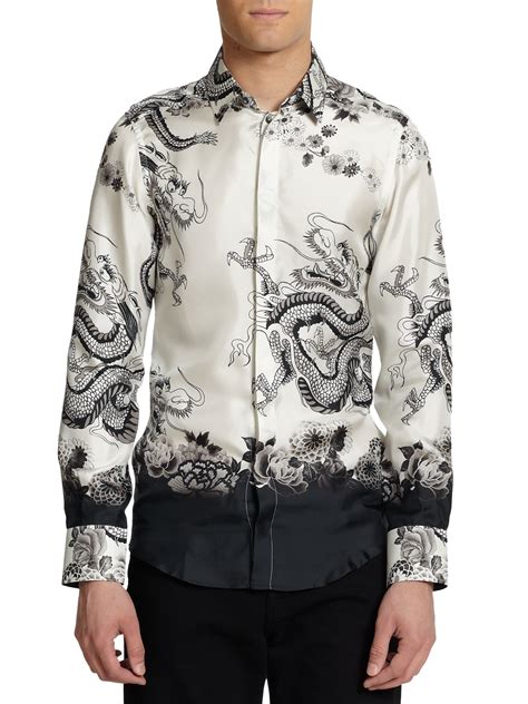 dolce and gabbana mens silk shirt
